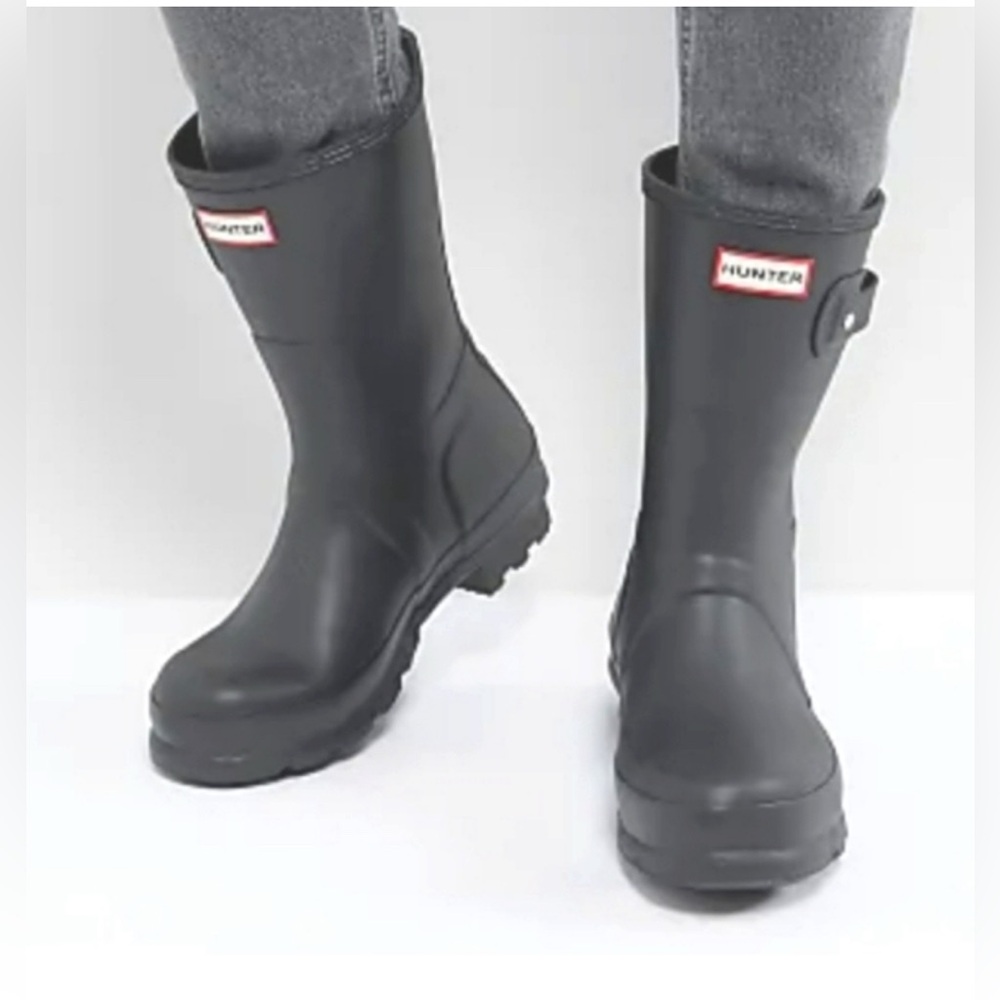 Hunter Men’s Original Short Rain Boots Black size US 12 - Picture 2 of 12